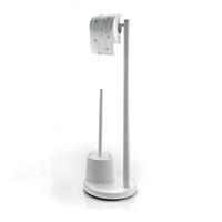 Toiletborstelhouder Sapho White Line Vrijstaand met Toiletrolhouder Wit Sapho - thumbnail