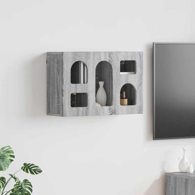 Hangkast met plank Grijs Sonoma 60 x 20 x 40 cm Bewerkt hout