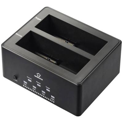 Renkforce RF-5576398 USB-A 3.2 Gen 1 SATA 2 poorten Harde schijf-dockingstation 2.5 inch, 3.5 inch Met clone-functie, Met wis-functie Renkforce RF-5576398 USB-A 3.2 Gen 1 SATA 2 poorten Harde schijf-dockingstation 2.5 inch, 3.5 inch Met clone-functie, Met wis-functie