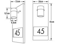 Konstsmide Modena 7655-320 Huisnummerlamp GU10 35 W Gegalvaniseerd - thumbnail