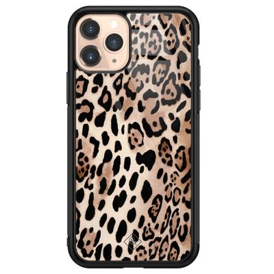 iPhone 11 Pro glazen hardcase - Golden wildcat iPhone 11 Pro glazen hardcase - Golden wildcat