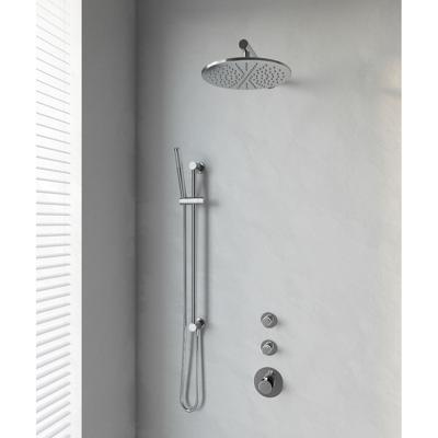 Brauer Chrome Edition Thermostatische Regendoucheset Inbouw - Hoofddouche 30 cm - Rechte Wandarm - Handdouche Staaf - Doucheslang - Geintegreerde Glijstang - Chroom