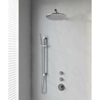 Brauer Chrome Edition Thermostatische Regendoucheset Inbouw - Hoofddouche 30 cm - Rechte Wandarm - Handdouche Staaf - Doucheslang - Geintegreerde Glijstang - Chroom - thumbnail