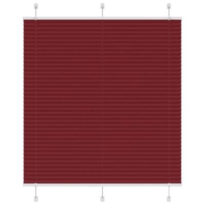 Pliss rolgordijn 120x100cm stofbreedte 119,4cm bordeauxrood