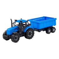 Cavallino tractor met kiepwagen aanhangwagen blauw, schaal 1:32 - thumbnail