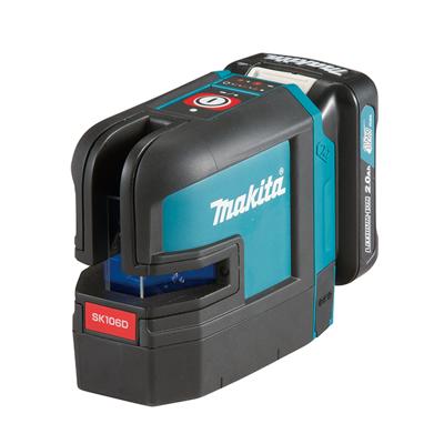 Makita sk106dz kruislijn / punt laser rood | zonder accu's en lader, in doos met tas Makita sk106dz kruislijn / punt laser rood | zonder accu's en lader, in doos met tas