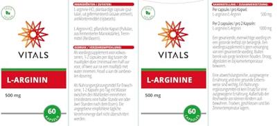 Vitals L-Arginine Capsules - thumbnail