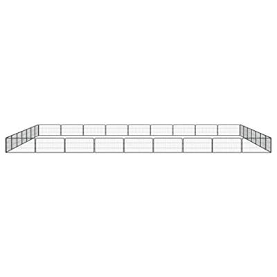 Hondenkennel 32 panelen 100x50 cm gepoedercoat staal zwart