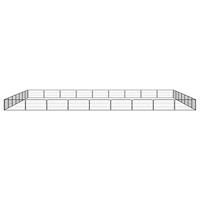 Hondenkennel 32 panelen 100x50 cm gepoedercoat staal zwart - thumbnail