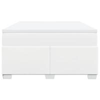 Boxspring met matras kunstleer wit 140x200 cm - thumbnail