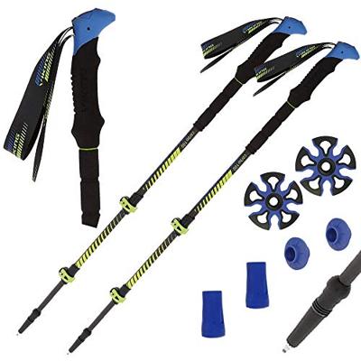 VIKING CARBO LITE TREKKINGSTOKKEN ZWART/LIMOEN