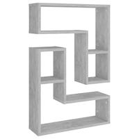 VidaXL Wandschappen 2 st 50x15x50 cm bewerkt hout betongrijs - thumbnail