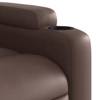 Fauteuil verstelbaar kunstleer bruin - thumbnail