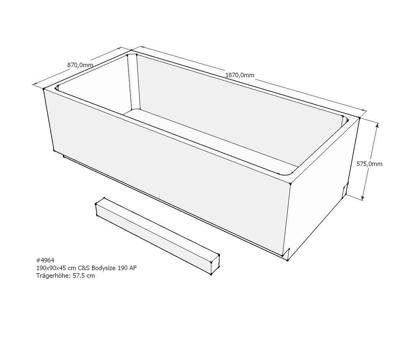 Xenz beterbad baddrager voor bodysize 190x90cm Xenz beterbad baddrager voor bodysize 190x90cm