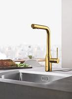 GROHE essence new Keukenkraan - hoog - draaibare/uittrekbare uitloop - cool sunrise geborsteld 30270gn0 - thumbnail