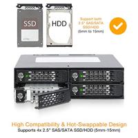 Icy Dock MB994SK-1B 4x 2,5 SATa behuizing voor externe 5,2 - thumbnail