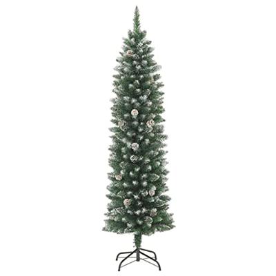 VidaXL Kunstkerstboom smal met standaard 180 cm pvc VidaXL Kunstkerstboom smal met standaard 180 cm pvc