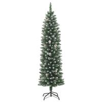 VidaXL Kunstkerstboom smal met standaard 180 cm pvc - thumbnail
