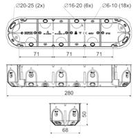 KOPOS KPL 64-50/4LD_NA Hollewanddoos Winddicht (l x b x h) 280 x 68 x 50 mm 1 stuk(s) - thumbnail