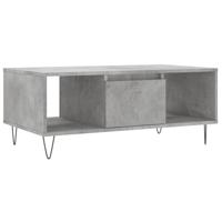 Salontafel 90x50x36,5 cm bewerkt hout betongrijs - thumbnail