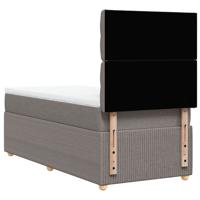 Boxspring met matras stof taupe 180x200 cm - thumbnail