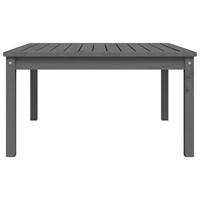 Tuintafel 82,5x82,5x45 cm massief grenenhout grijs - thumbnail