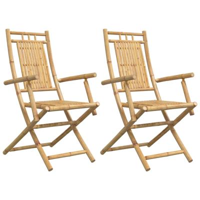 Tuinstoelen 4 st inklapbaar 53x66x99 bamboe