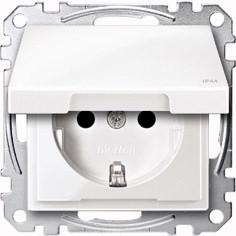 Merten MEG2414-0419 Wandcontactdoos System M Polar-wit 1 stuk(s)