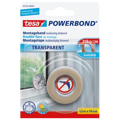 tesa 55743-00001-02 Montagetape tesa Powerbond Transparant (l x b) 1.5 m x 19 mm 1 stuk(s) tesa 55743-00001-02 Montagetape tesa Powerbond Transparant (l x b) 1.5 m x 19 mm 1 stuk(s)