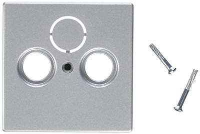 Busch-Jaeger 2CKA001724A4262 Aansluitdoos voor satellietschotel Afdekking Aluminium, Witaluminium (RAL 9006) 1 stuk(s)