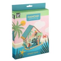 Diamond painting zomerhuis 18x18x16cm - thumbnail