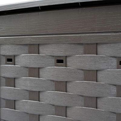 Compostbak 300 L 60x60x83 cm kunststof rattan bruin - thumbnail