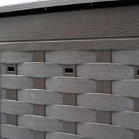 Compostbak 300 L 60x60x83 cm kunststof rattan bruin - thumbnail
