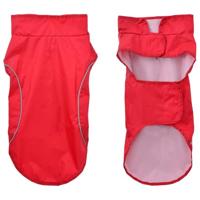 Hondenregenjas met reflecterende strips polyester rood M - thumbnail