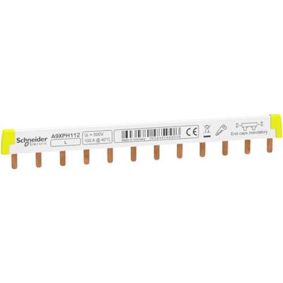 Schneider Electric A9XPH112 Schneider Electric A9XPH112 elektrisch aansluiting onderdeel Phase busbar Wit 1 stuk(s)