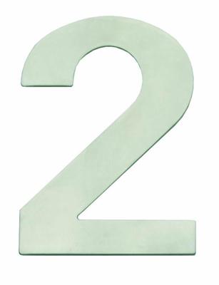 Intersteel Huisnummer 2 150x2mm geborsteld RVS