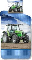 Good Morning Kinderdekbedovertrek "tractor" - Groen - (135x200 cm) - Katoen - thumbnail