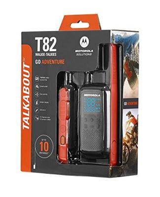 Motorola T82 Twin Pack twee-weg radio 16 kanalen Zwart, Oranje - thumbnail