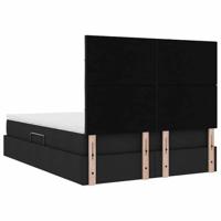 Opslag bed met matras met opslag Zwart 140 x 190 cm Nep Leer - thumbnail