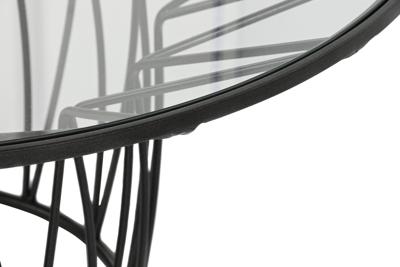 Hoofdtafel Home ESPRIT Metaal Kristal 85 x 85 x 39 cm