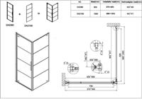 Saqu Devine industriële douchecabine met draaideur incl. antikalk 90x100x210cm mat zwart - thumbnail