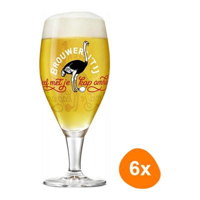 Brouwerij 't IJ - Bierglas op voet 300ml - 6 stuks
