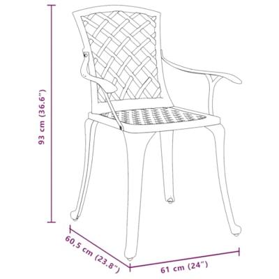 Tuinstoelen 2 st gietaluminium groen