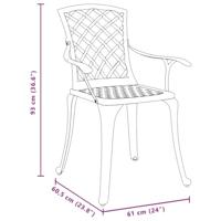 Tuinstoelen 2 st gietaluminium groen - thumbnail