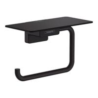 Toiletrolhouder Met Planchet HansGrohe AddStoris Mat Zwart - thumbnail