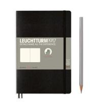 Leuchtturm Black, Softcover, Paperback (B6+), 123 p., plain - thumbnail