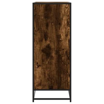 Schoenenkast 75x38x97,5 cm bewerkt hout en metaal gerookt eiken
