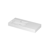 INK Unlimited Wastafel Porselein Links Zonder Kraangat - 1000x450x110 mm - Glans Wit - thumbnail
