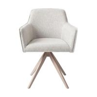 Jesper Home Draaibare Eetkamerstoel 'Hofu' Turn Beige, kleur Checkers Charm - thumbnail