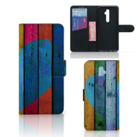 OPPO Reno 2Z Book Style Case Wood Heart - Cadeau voor je Vriend - thumbnail